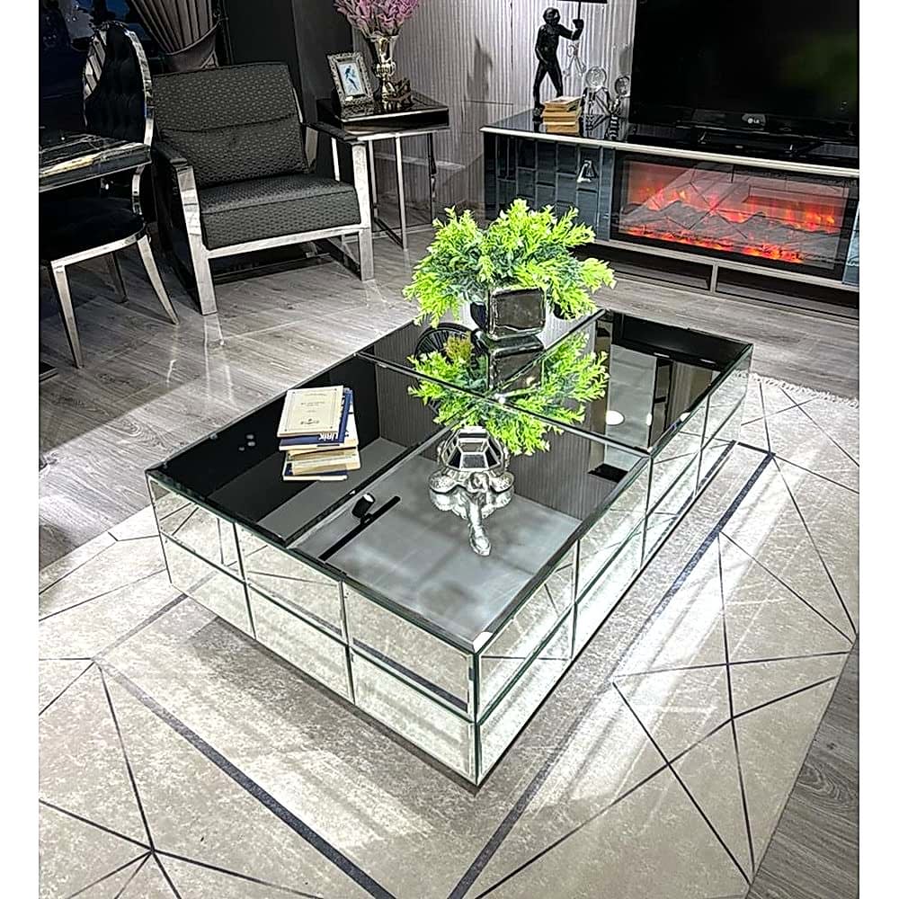 Bazalı Model Aynalı Orta Sehpa