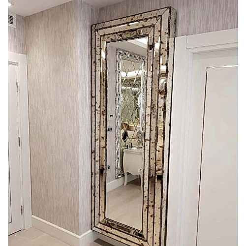 Boncuk Çıtalı Eskıtme Boy Aynası