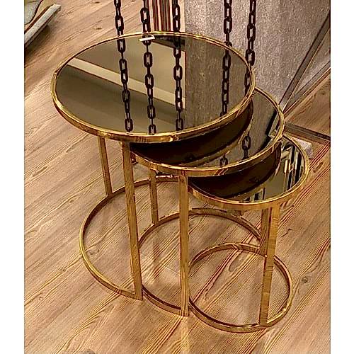 Yuvarlak Titanyum Zigon Sehpa