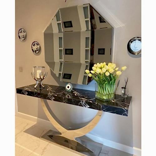 Mermer Cam Metal Dresuar Takımı