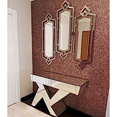 Asimetrik Dresuar Üçlü Ayna Takım