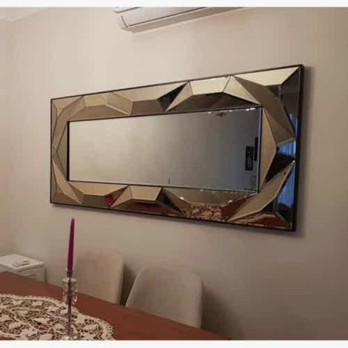 Asimetrik Model Bronz Konsol Ayna