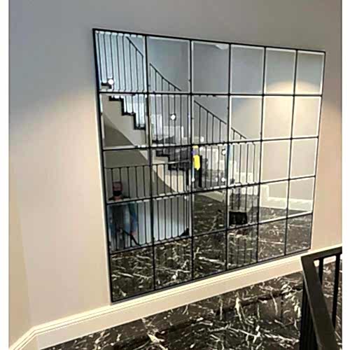 Siyah Çıtalı Kare Duvar Aynası