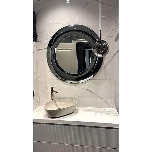 YUVARLAK BOMBELİ BANYO AYNASI