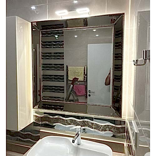 TEK AÇILI BONCUK ÇITALI BANYO AYNASI